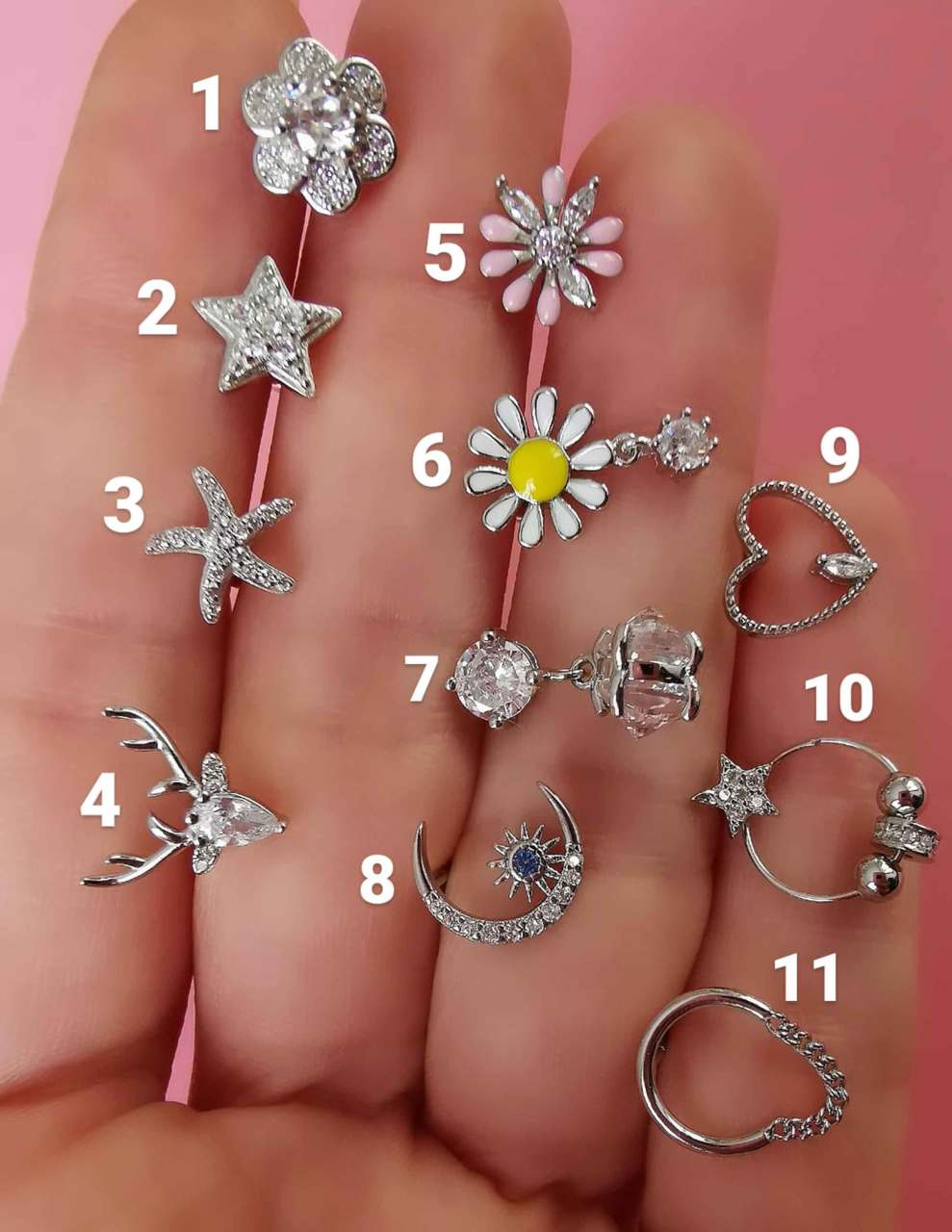 925 Ayar Gümüş Kıkırdak ve Tragus Piercingleri
