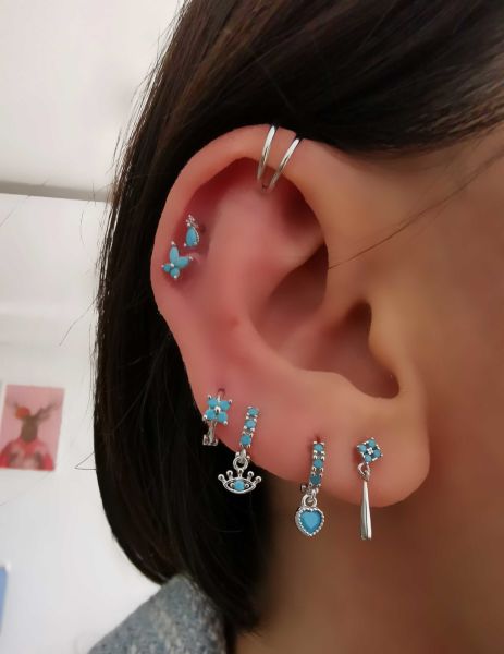 Mini Earcuff Kıkırdak İthal Küpe-TEK