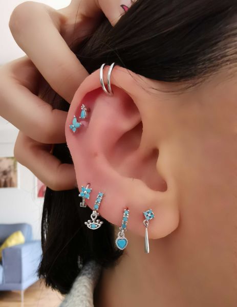 Mini Earcuff Kıkırdak İthal Küpe-TEK