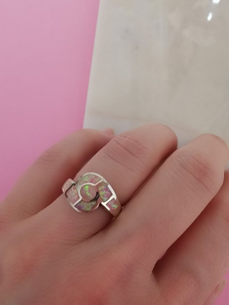 Pembe Opal Salyangoz Yüzük
