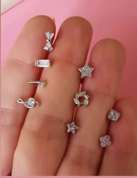 925 Ayar Gümüş Kıkırdak ve Tragus Piercingleri
