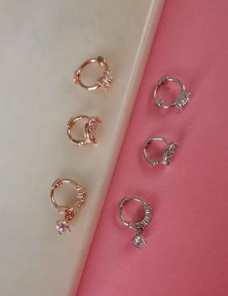 925 Ayar Gümüş Halka Tragus Piercingleri-Çapı 6 mm