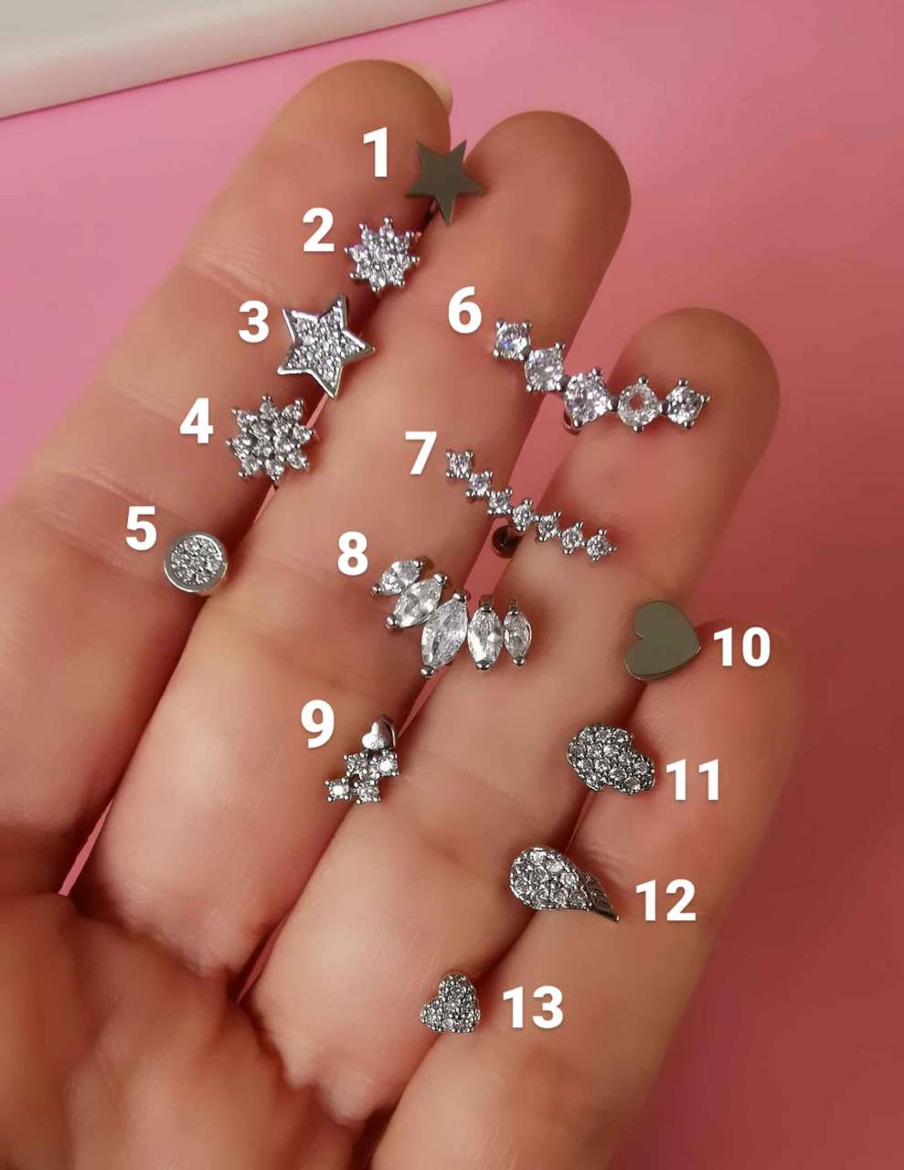 Cerrahi Çelik Kıkırdak ve Tragus Piercingleri