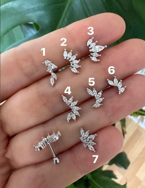 925 Ayar Gümüş Kıkırdak ve Tragus Pericingleri