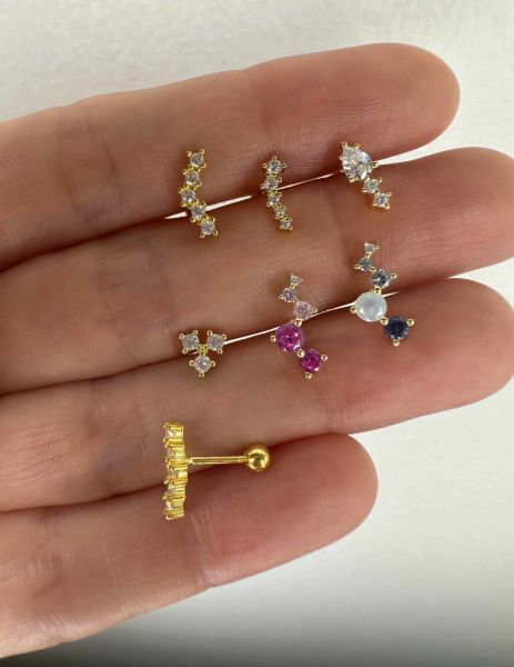 925 Ayar Gümüş Kıkırdak ve Tragus Piercingleri