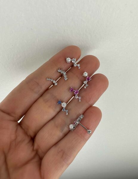 925 Ayar Gümüş Kıkırdak ve Tragus Piercingleri