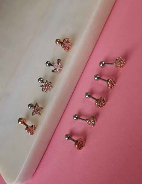 Cerrahi Çelik Kıkırdak ve Tragus Piercingleri