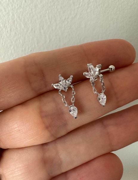 925 Ayar Gümüş Kıkırdak ve Tragus Piercingleri