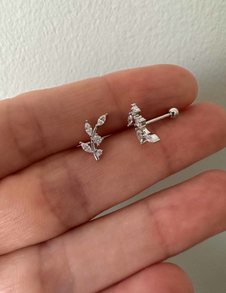 925 Ayar Gümüş Kıkırdak ve Tragus Piercingleri