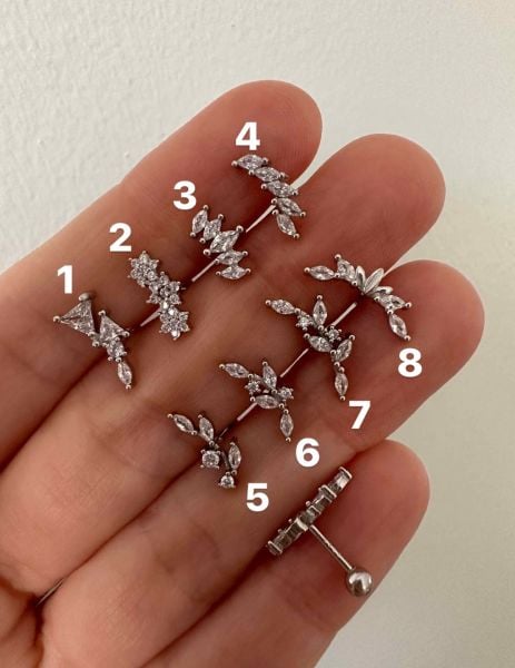 925 Ayar Gümüş Kıkırdak ve Tragus Piercingleri