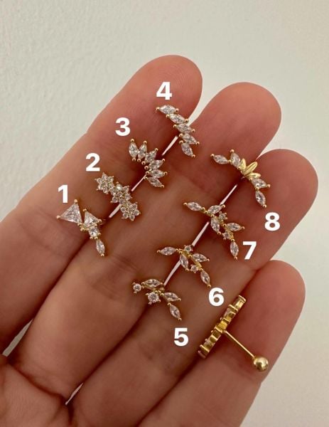 925 Ayar Gümüş Kıkırdak ve Tragus Piercingleri