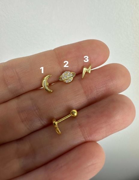 925 Ayar Gümüş Kıkırdak ve Tragus Piercingleri