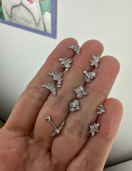 925 Ayar Gümüş Kıkırdak ve Tragus Piercingleri