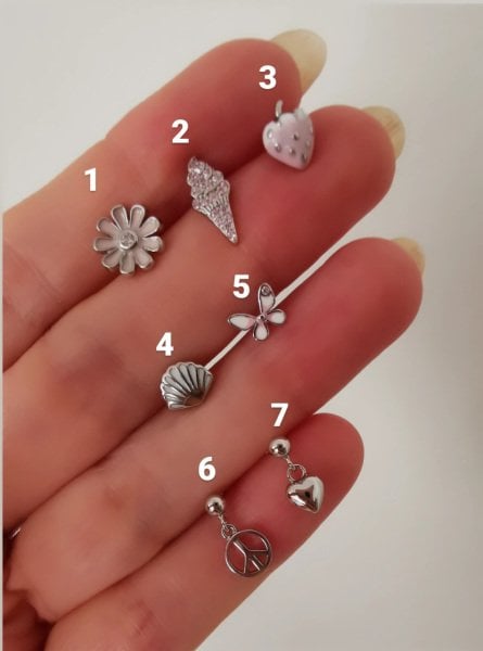 925 Ayar Gümüş Kıkırdak ve Tragus Piercingleri