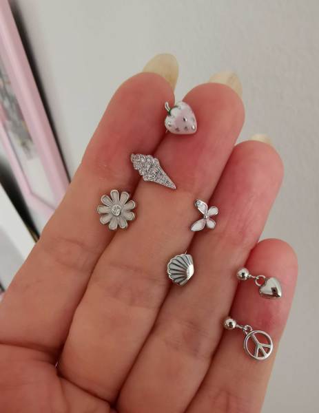 925 Ayar Gümüş Kıkırdak ve Tragus Piercingleri