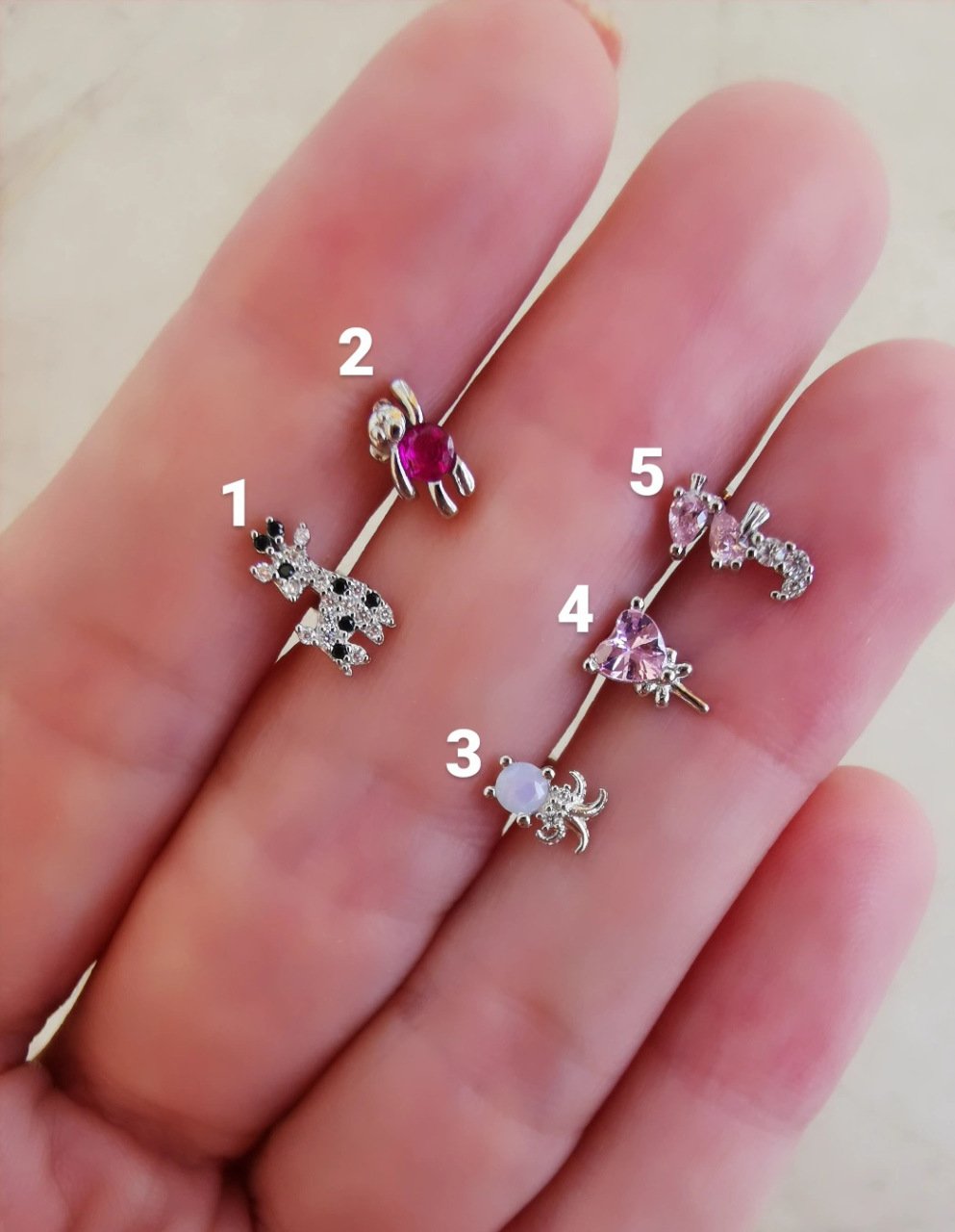 925 Ayar Gümüş Kıkırdak ve Tragus Piercingleri