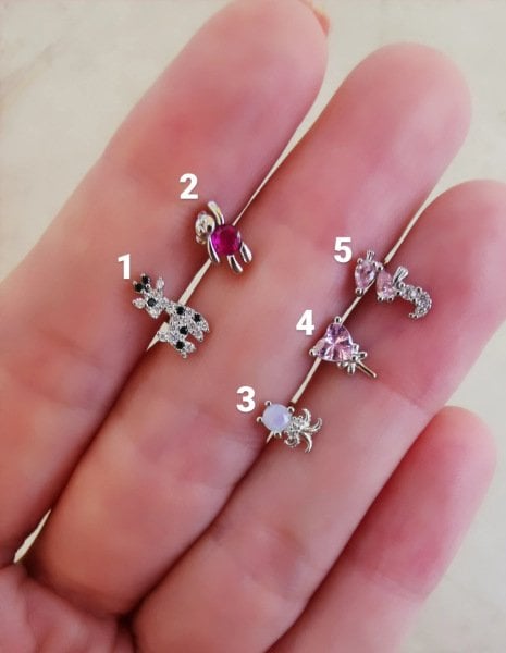 925 Ayar Gümüş Kıkırdak ve Tragus Piercingleri