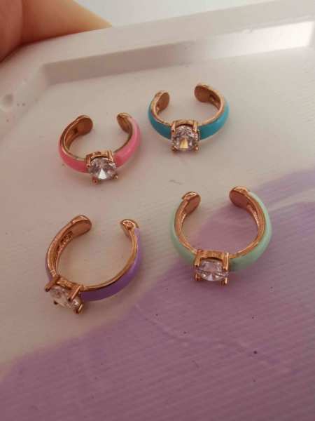 Mineli Tektaş Earcuff Kıkırdak Küpe