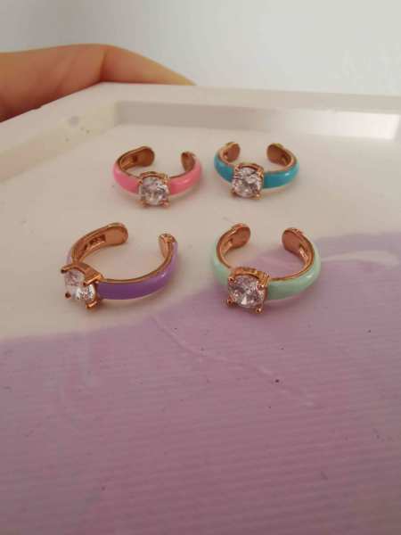 Mineli Tektaş Earcuff Kıkırdak Küpe