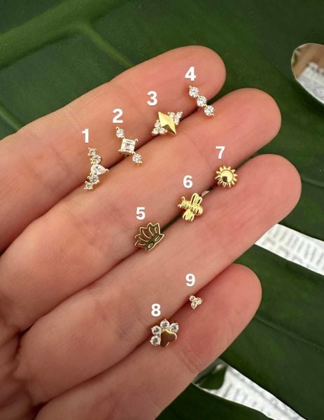925 Ayar Gümüş Kıkırdak ve Tragus Piercingleri