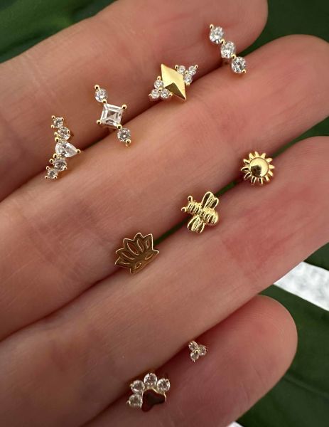 925 Ayar Gümüş Kıkırdak ve Tragus Piercingleri