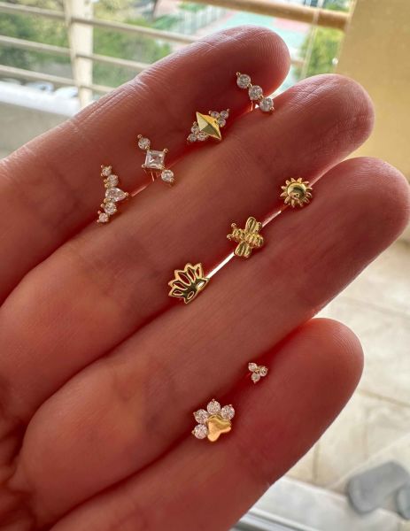 925 Ayar Gümüş Kıkırdak ve Tragus Piercingleri