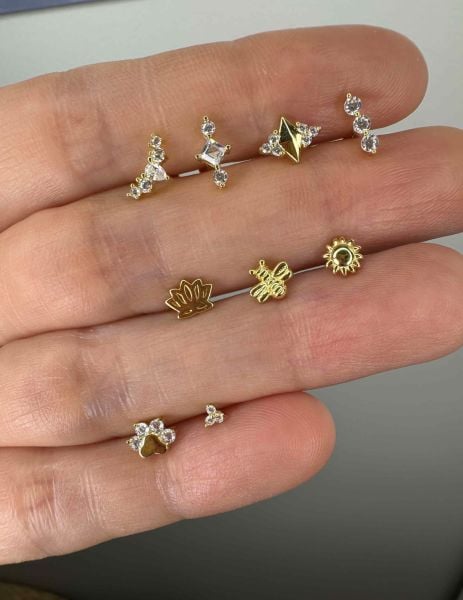 925 Ayar Gümüş Kıkırdak ve Tragus Piercingleri