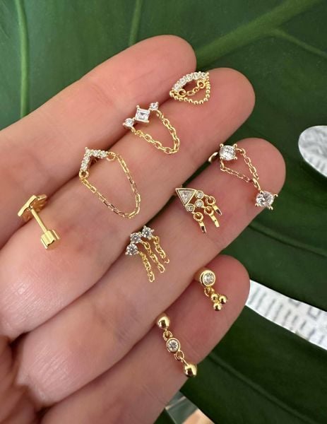 925 Ayar Gümüş Kıkırdak ve Tragus Piercingleri