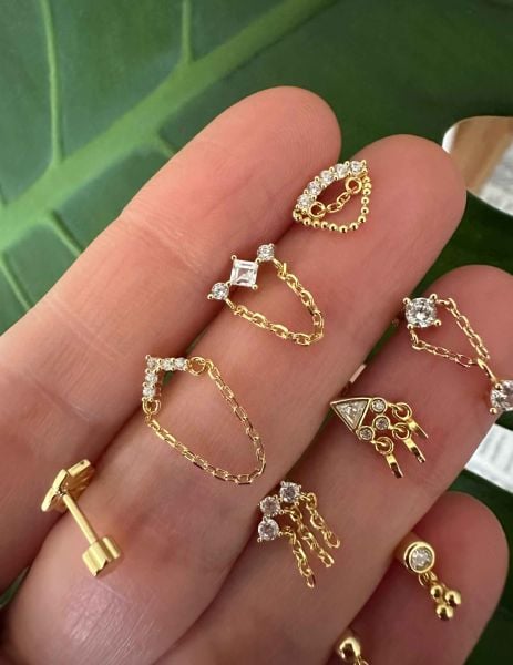 925 Ayar Gümüş Kıkırdak ve Tragus Piercingleri