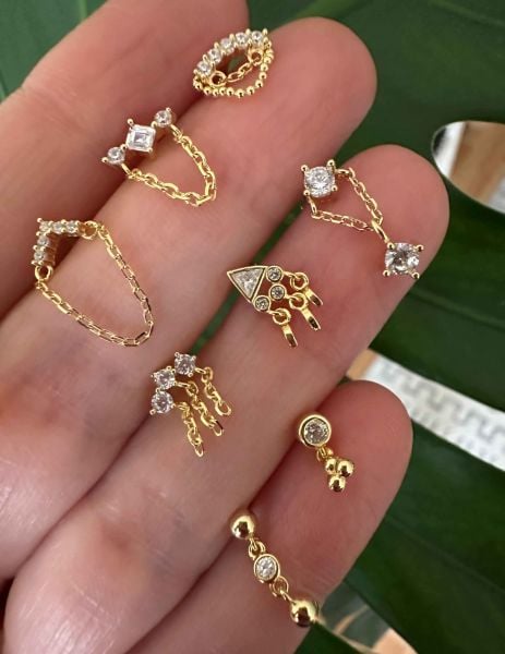 925 Ayar Gümüş Kıkırdak ve Tragus Piercingleri