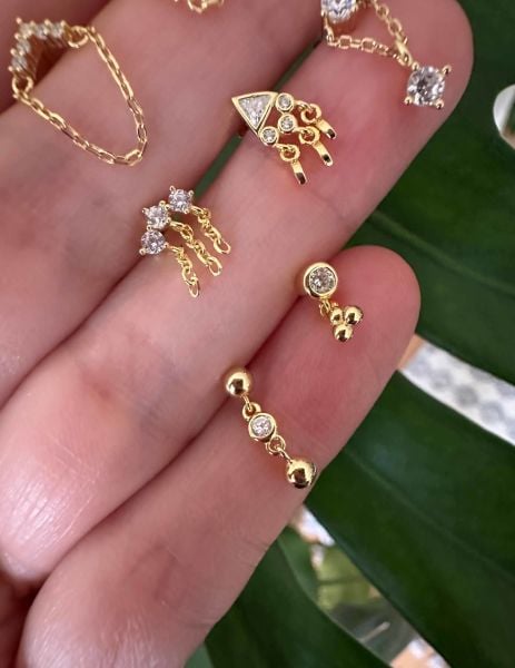 925 Ayar Gümüş Kıkırdak ve Tragus Piercingleri