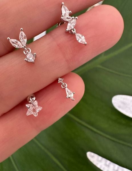 925 Ayar Gümüş Kıkırdak ve Tragus Piercingleri