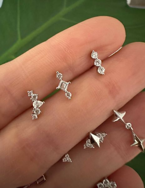 925 Ayar Gümüş Kıkırdak ve Tragus Piercingleri
