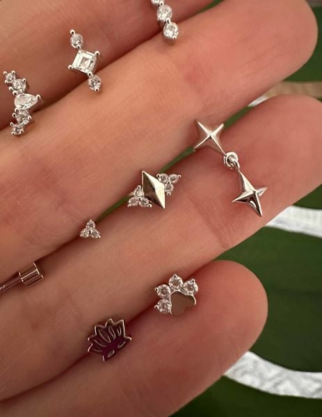 925 Ayar Gümüş Kıkırdak ve Tragus Piercingleri
