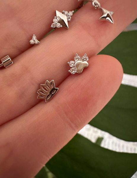 925 Ayar Gümüş Kıkırdak ve Tragus Piercingleri