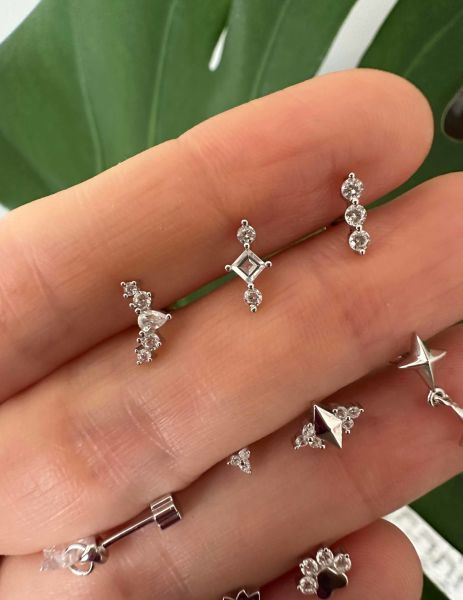 925 Ayar Gümüş Kıkırdak ve Tragus Piercingleri