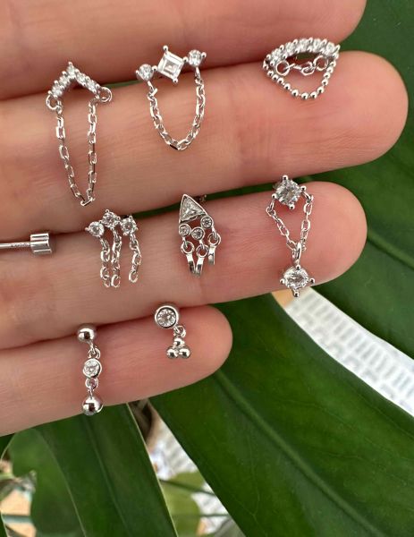 925 Ayar Gümüş Kıkırdak ve Tragus Piercingleri