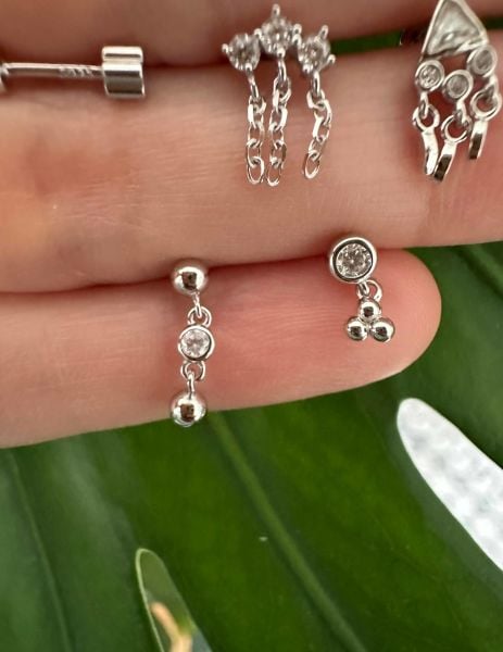 925 Ayar Gümüş Kıkırdak ve Tragus Piercingleri