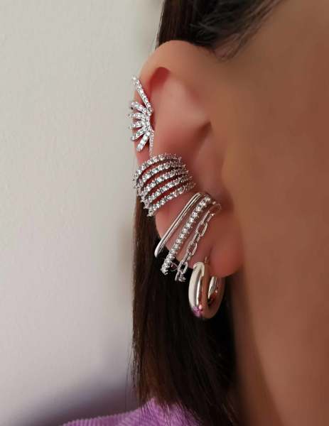 Güneş Earcuff Kıkırdak Küpe-İthal