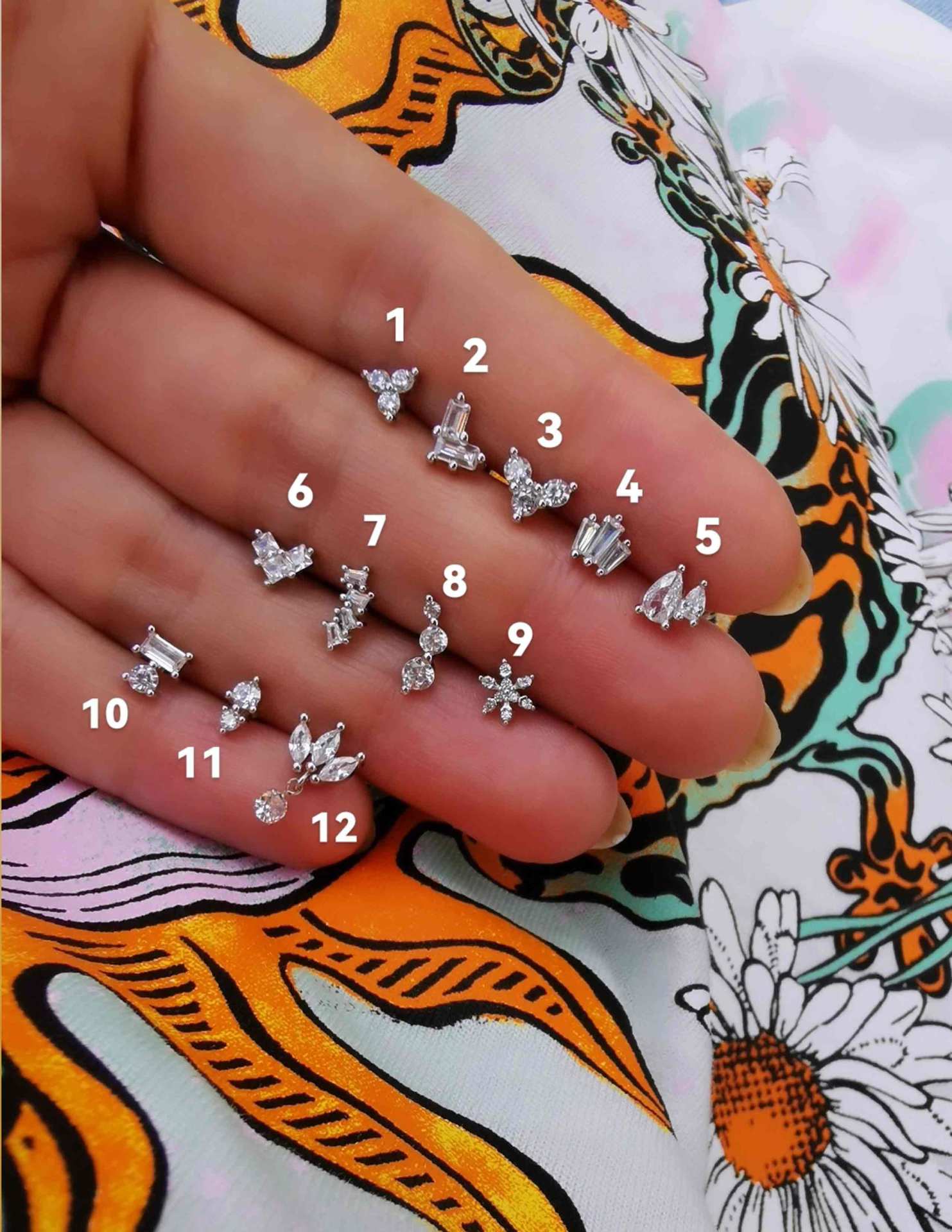 925 Ayar Gümüş Kıkırdak ve Tragus Piercingleri