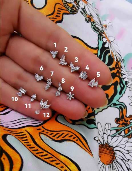 925 Ayar Gümüş Kıkırdak ve Tragus Piercingleri