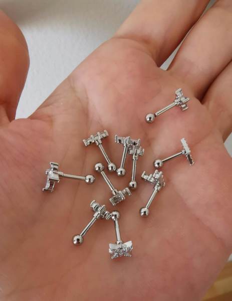 Cerrahi Çelik Kıkırdak ve Tragus Piercingleri