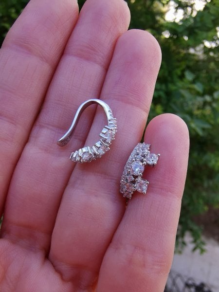 Baget Taşlı Earcuff Kıkırdak Küpe-İthal
