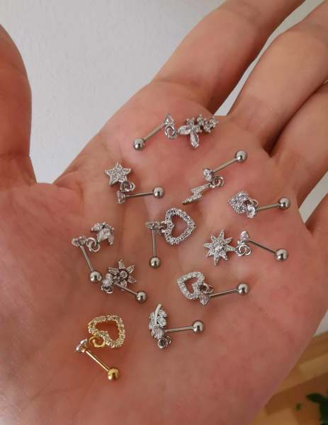 Cerrahi Çelik Kıkırdak ve Tragus Piercingleri