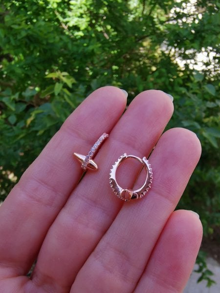 Halkada Kurşun Küpe 1,2 cm-İthal TEK