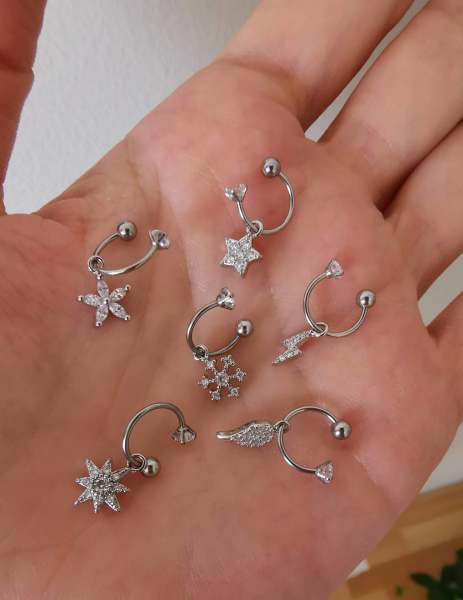 Cerrahi Çelik Kıkırdak ve Tragus Piercingleri