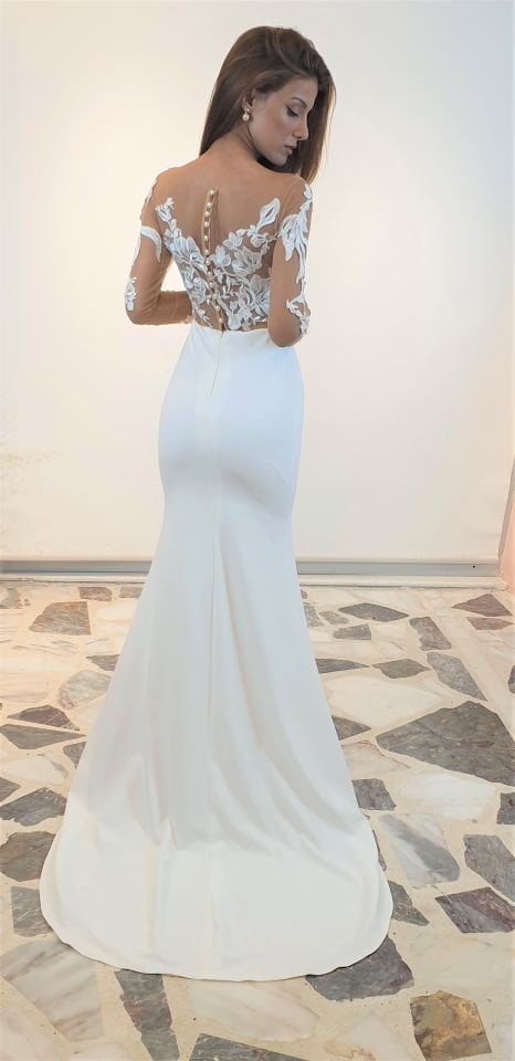 Tasarım Güpür Detaylı Beyaz Maxi Nikah& After Party&Gelinlik