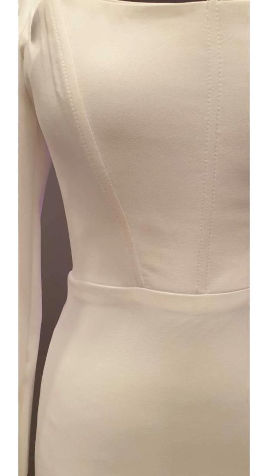 Özel Tasarım Beyaz Midi Boy Elbise