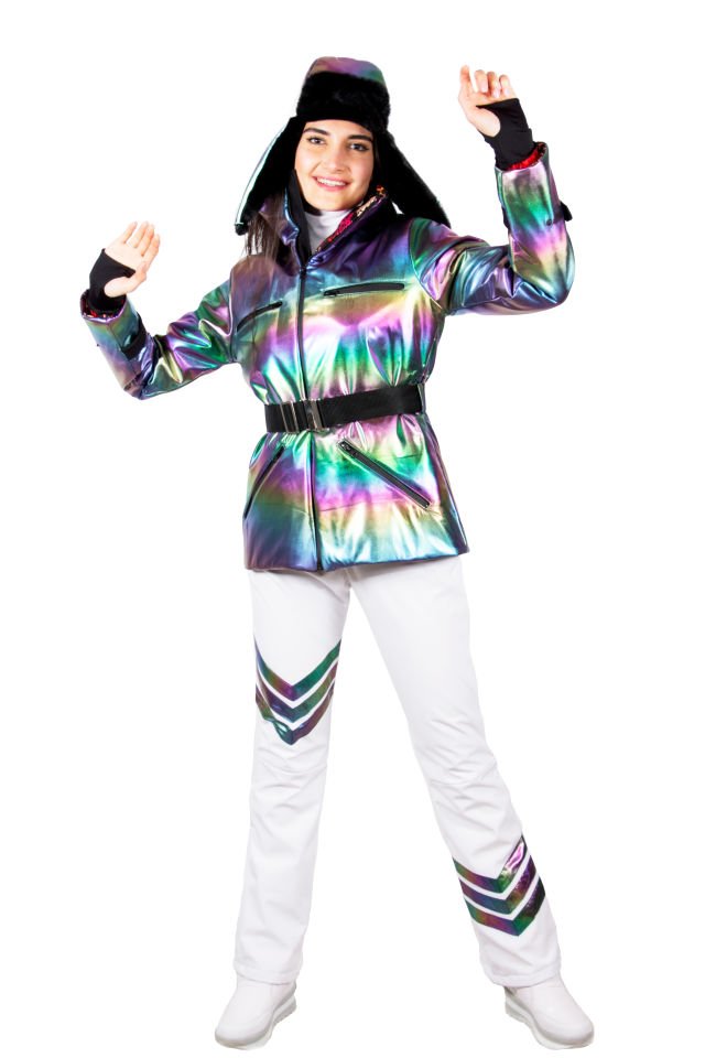SD Neon Holografik Kayak-Snowboard Ceket Pantolon Takım