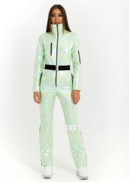 Hologram Neon Mint Yeşili Tulum